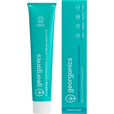 Georganics Fluoride Toothpaste Fresh Mint & Hydroxyapatite 75 ml