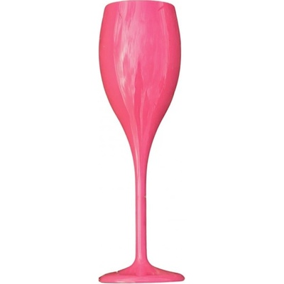 nero Gold Plast Plastová zbitná růžová sklenice na sekt SICILIA FLUTE 150 ml