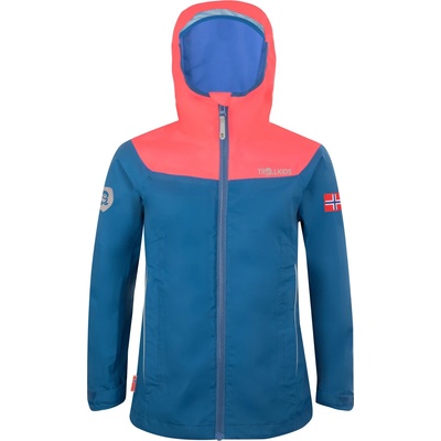 TROLLKIDS Детско водоустойчиво яке Trollkids Girls Bergen Jacket Waterproof jacket - Midnight Blue / Coral - размер 140 (EU) (703-2387-0117)