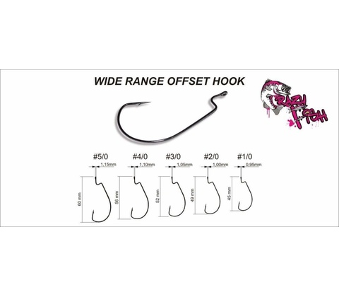 Crazy Fish Wide Range Offset Hook vel.2 7 ks