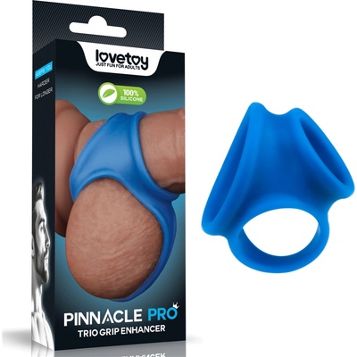 Lovetoy Pinnacle Pro Trio Grip Enhancer Sleeve Blue