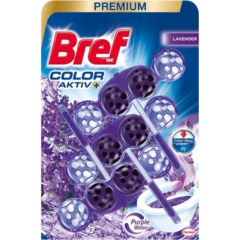 Bref Color Aktiv tuhý WC blok Lavender 3 x 50 g