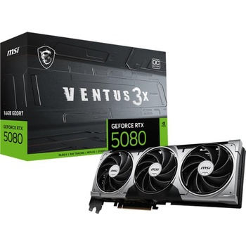 Image 1 of MSI GeForce RTX 5080 VENTUS 3X OC 16GB GDDR7 256bit (RTX 5080 16G VENTUS 3X OC)