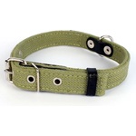 COLLAR Памучен рефлектиращ нашийник - 31 - 41см, 20мм - зелен