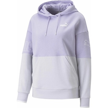 Puma Power Color Block Hoodie fialová
