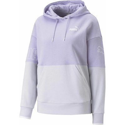 Puma Power Color Block Hoodie fialová