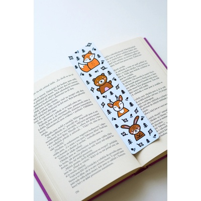 Záložka do knihy Zvířátka – roztomilý dětský motiv Barva: Světle modrá