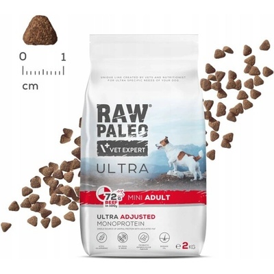 VetExpert Raw Paleo Ultra Mini Adult hovädzie 8 kg
