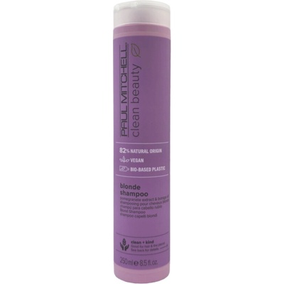 Paul Mitchell Clean Beauty Blonde Shampoo fialový šampon pro zesvětlené melírované studené blond vlasy 250 ml