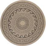 Ayyildiz Черно-бежов кръгъл външен килим ø 80 cm Comilla - Ayyildiz Carpets (COMILLA80800887BLACK)