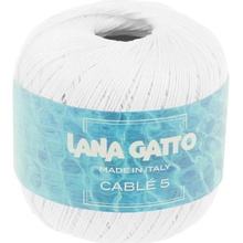 Lana Gatto Cable 5 snehová biela 6536