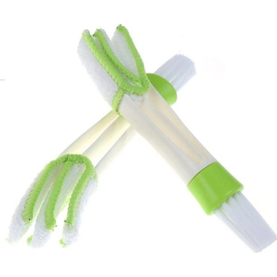 4Leaders Čistič ventilací a žaluzií 2v1 bílo-zelený 16,5×2,5 cm