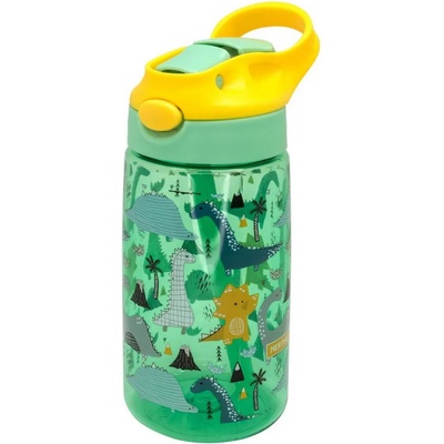 Nerthus 450 мл детска бутилка от тритан с дръжка декор ДИНОЗАВРИ от Nerthus