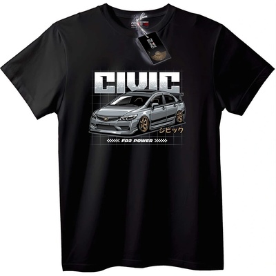 NOONEBRAND Тениска Honda Civic FD2 - 6XL, White