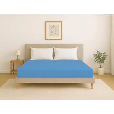 Slee jersey prostěradlo denim 180x200