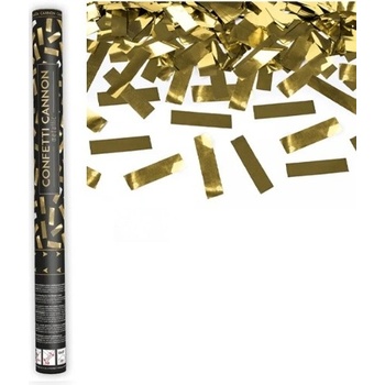 PartyDeco Vystreľovacie konfety zlaté 60 cm