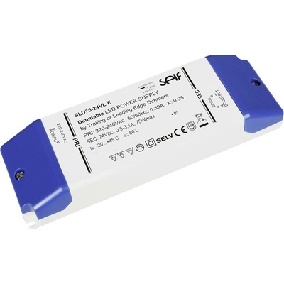 Self Electronics SLD75-24VL-E napájecí zdroj pro LED konstantní napětí 75 W 0.5 - 3.1 A 24 V/DC stmívatelný, schválení n