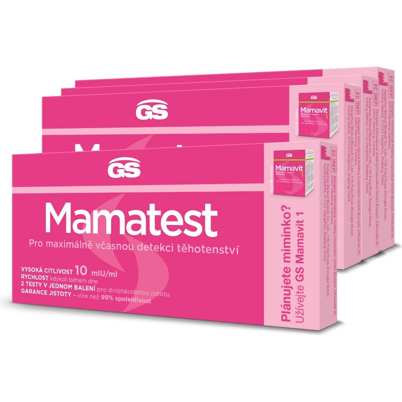 GS Mamatest 10 Těhotenský test 4 × 2 ks