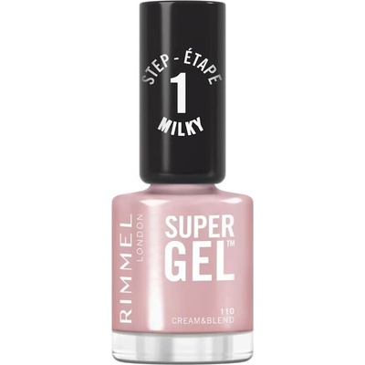 Rimmel Super Gel gelový lak na nehty bez užití UV/LED lampy odstín 110 Cream & Blend 12 ml