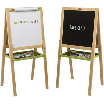 Ourbaby Jeujura Drevená multifunkčná tabuľa 54 x 54 cm s rolou papiera