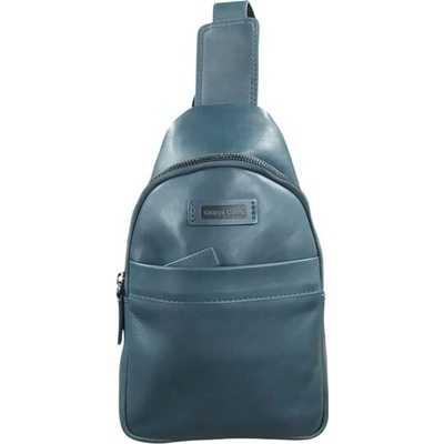 Gianni Conti kožená crossbody pánská přes hruď modrá 6055172 blue