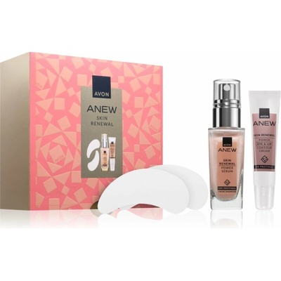 Avon Anew Renewal Protinol Power sérum 30 ml + kontúrovací krém okolo očí a pier 15 ml + silikonové polštářky pod oči 2 ks