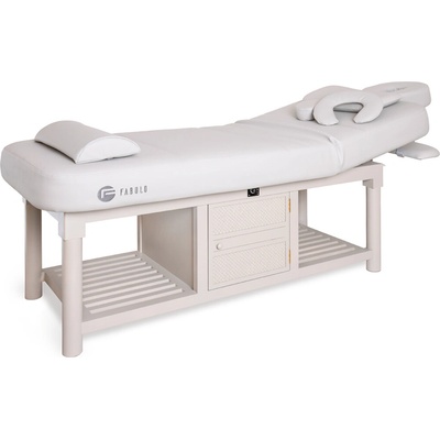 Fabulo Spa Harmony 303 Pevné masážne lehátko s vyhrievaním Farba: svetlo sivá 190*81 cm | 53 kg | 2 farby