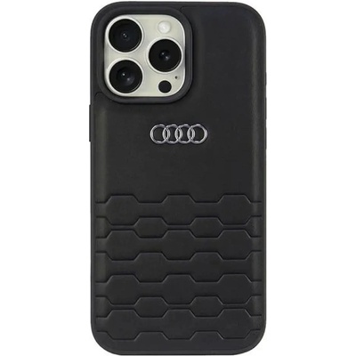 Audi Synthetic Leather iPhone 16 Pro Max 6.9" черен/черен твърд калъф AU-TPUPCIP16PM-GT/D2-BK (6955250228442)