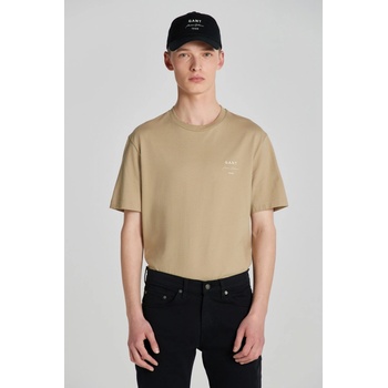 Gant tričko Logo Script SS T-Shirt hnedé