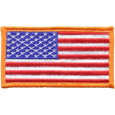 ROTHCO Nášivka USA vlajka 4,5 x 8,5 cm ORANŽOVÝ lem