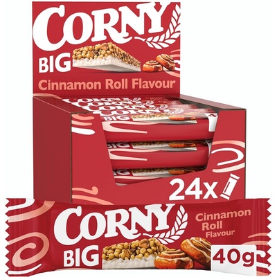 Corny BIG skořicová rolka, bílá poleva 24 x 40 g
