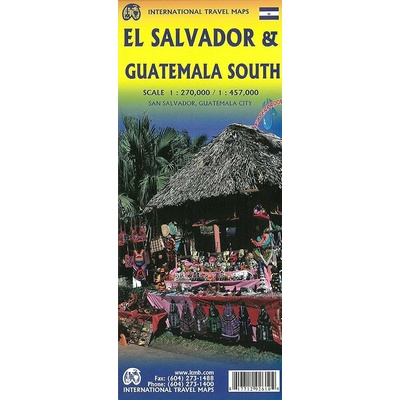 El Salvador & Guatemala South - přehledová mapa