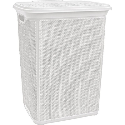Кош за пране и бельо 60л Уилоу затворен бял (102680/4)