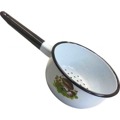 Smaltovaný cedník modrý 1,5L Houby – Zbozi.Blesk.cz