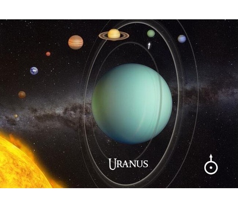 3D pohlednice Uranus