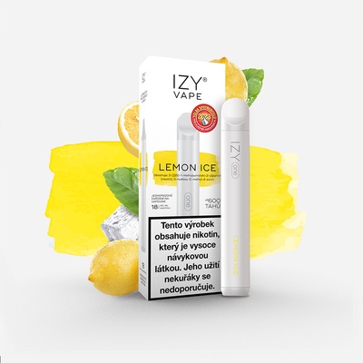 Izy Vape One Lemon Ice 18 mg 600 potáhnutí 1 ks