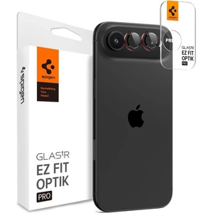 SPIGEN Optik Pro L-Series стъкло "EZ Fit" защита на камерата 2 броя iPhone Air черно/червено (AGL09864)