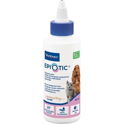 Virbac EpiOtic Ear Cleanser tekutý přípravek na péči o uši pro psy a kočky 60 ml