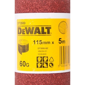 DEWALT Шкурка DeWALT на ролка 5 м x 115 мм, P60 DT3580 (DT3580)
