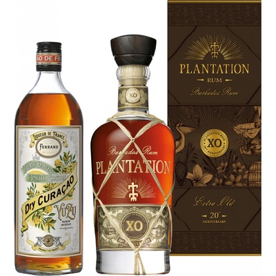 Pierre Ferrand Dry Curaçao Yuzu Plantation XO 20th Anniversary 40% (set 1 x 0.7 L, 1 x 0.7 L)