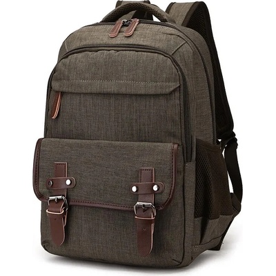 Canvasio plátěný retro batoh Dávila Černý 13 l