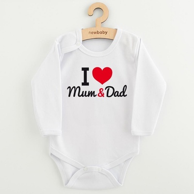 NEW BABY Body s potiskem New Baby I Love Mum and Dad