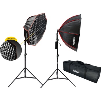 Redhead 2 x softbox 2 x stativ 90 cm R-SOCT 90 RGB
