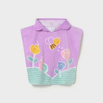 MAYORAL Хавлия в лилав цвят за бебе момиче с цветни детайли Mayoral