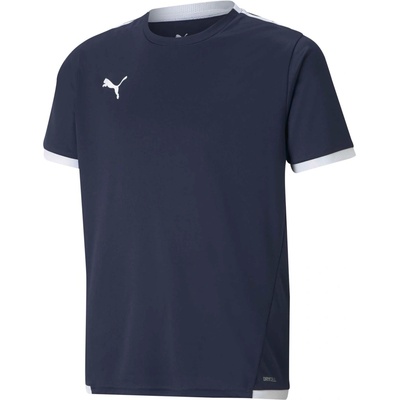 Puma Juniosrské futbalové tričko TEAM LIGA JERSEY JR tmavo modrá biela