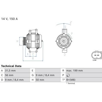 Alternátor BOSCH 0 986 085 260 (0986085260)