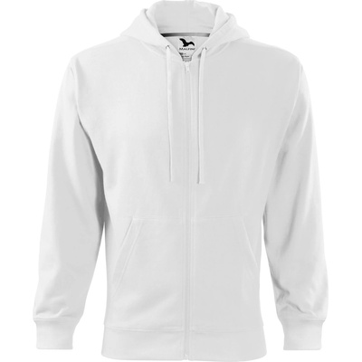 MALFINI Malfini trendy zipper 410 / Дълго кенгуру яке с качулка - бяло xxxl (4100018)