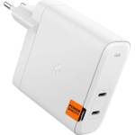 Spigen Стенно, зарядно устройство 140W за смартфони, таблети и лаптопи от Spigen ArcStation Pro GaN-1402 - Бяло (8809896743815)