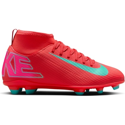 Nike Юношески футболни бутонки Nike Mercurial Superfly 10 Club Junior Firm Ground Football Boots - Red/Green