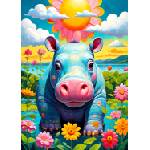Enjoy - Puzzle Sunny Hippo - 1 000 piese